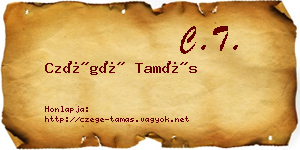 Czégé Tamás névjegykártya
