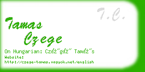 tamas czege business card